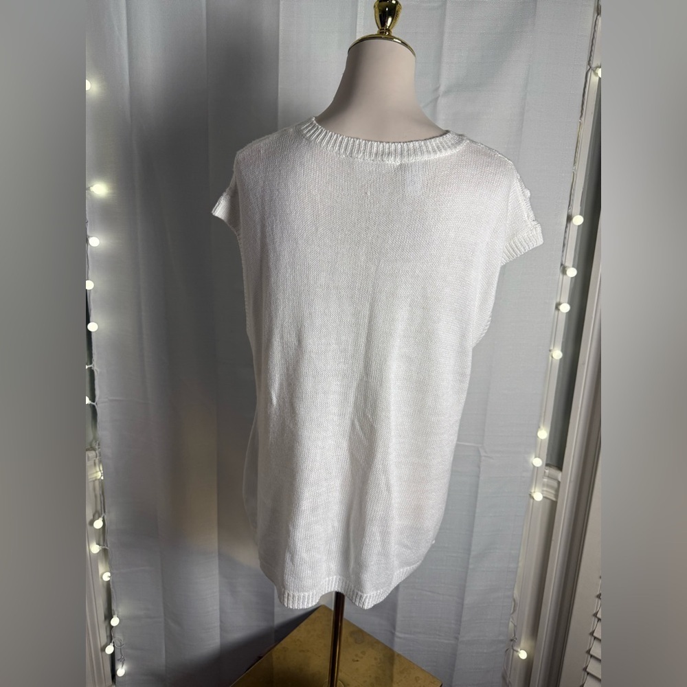 Amaryllis White Boxy Ribbed Blouse - Picture 3 of 9